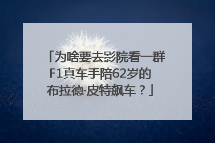 为啥要去影院看一群F1真车手陪62岁的布拉德·皮特飙车？